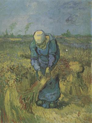 Vincent Van Gogh Peasant Woman Binding Sheaves (nn04)